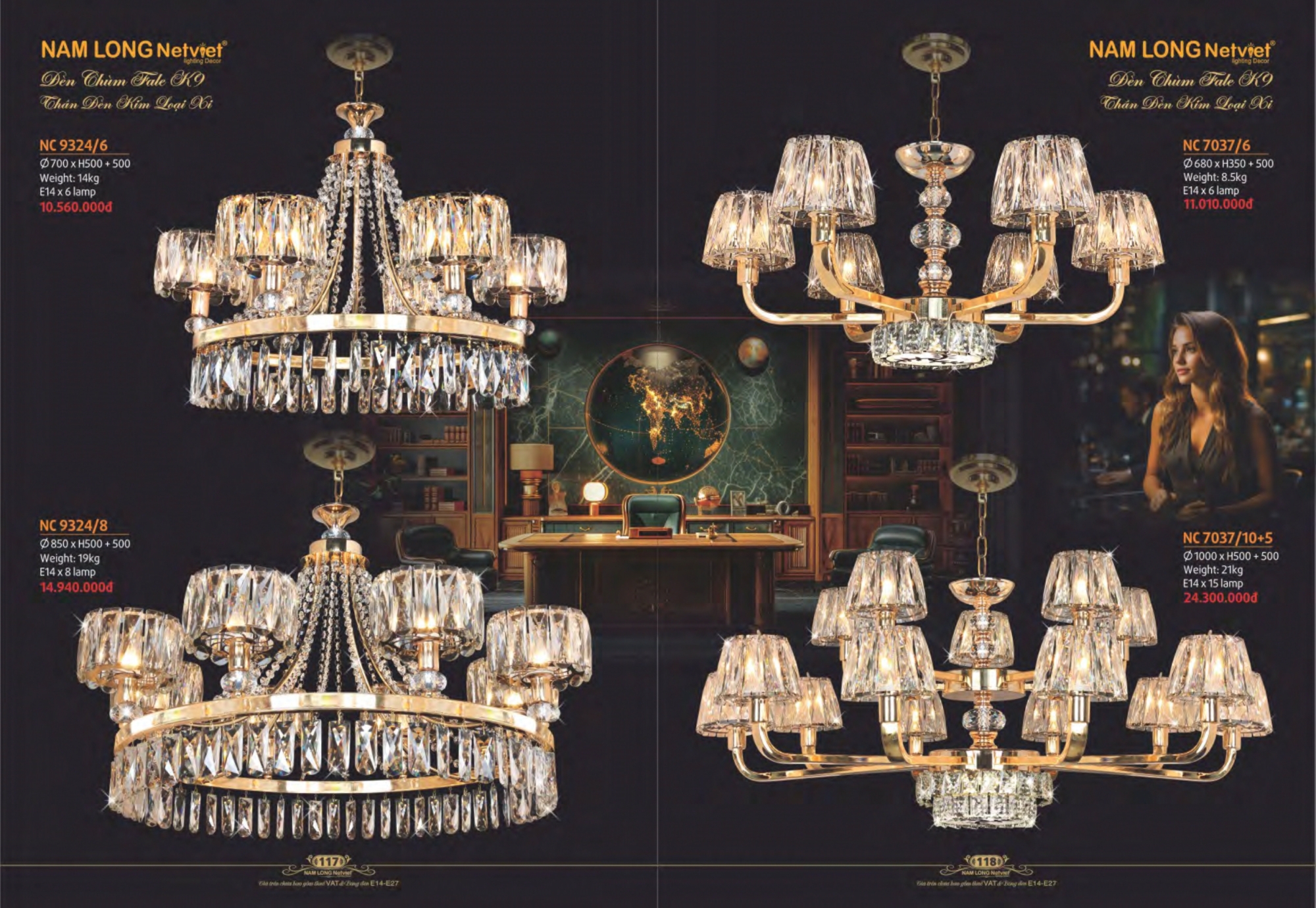 Bảng giá đèn trang trí Nam Long